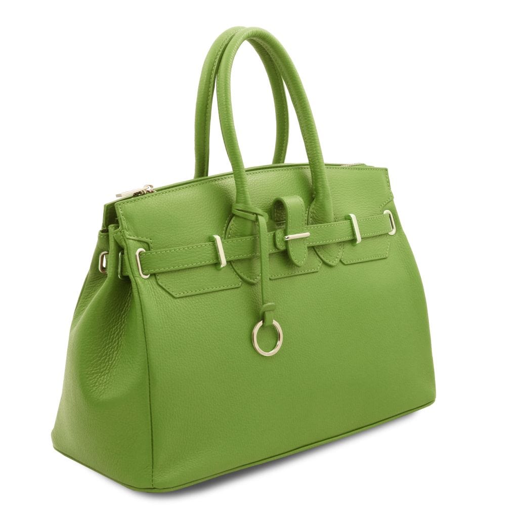 TL Bag - Leather handbag with golden hardware | TL141529 - Premium Leather handbags - Shop now at San Rocco Italia