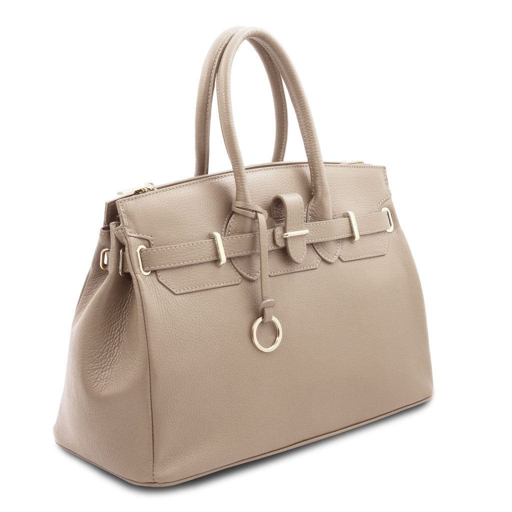 TL Bag - Leather handbag with golden hardware | TL141529 - Premium Leather handbags - Shop now at San Rocco Italia