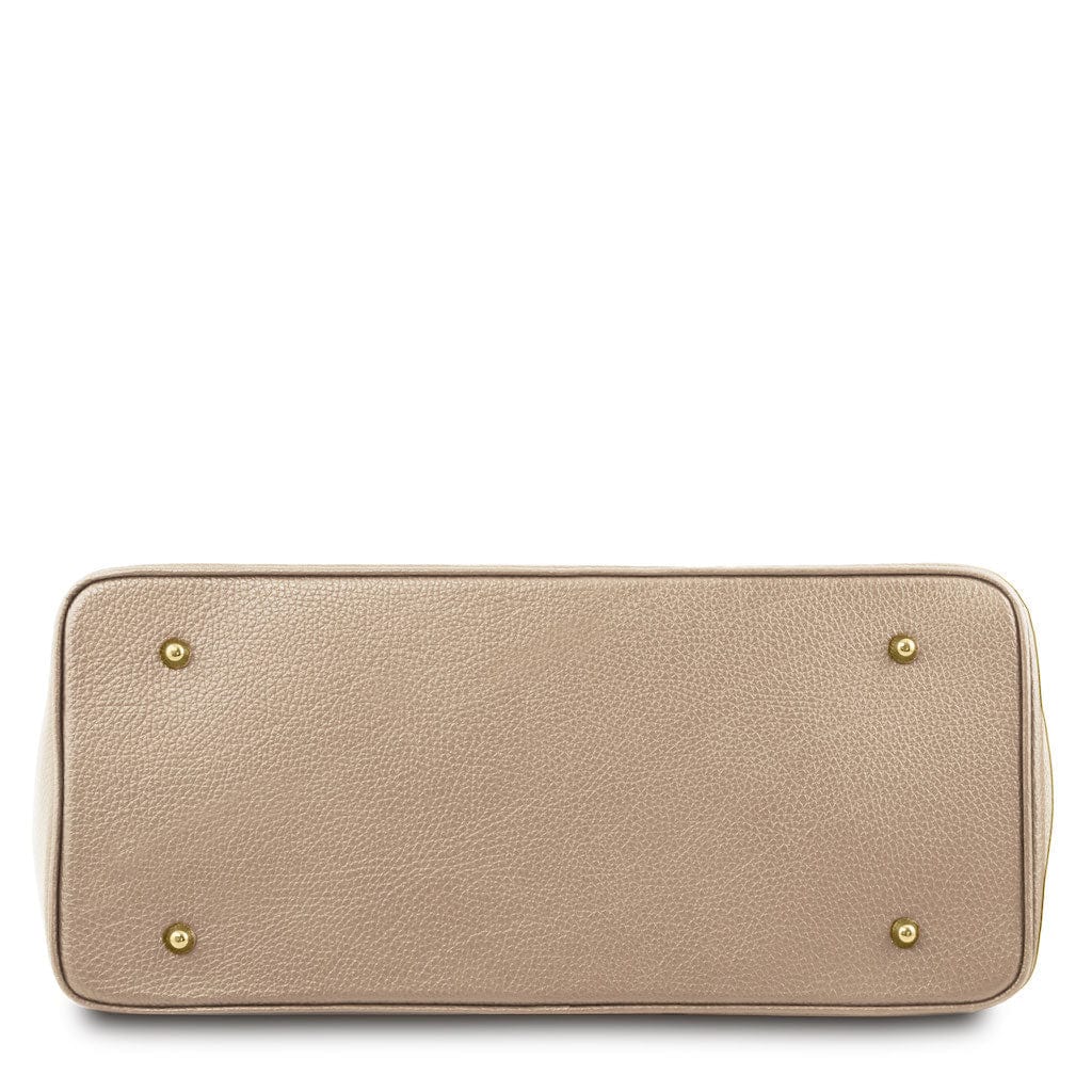 TL Bag - Leather handbag with golden hardware | TL141529 - Premium Leather handbags - Shop now at San Rocco Italia