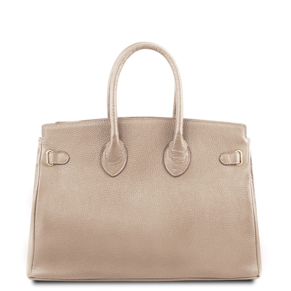 TL Bag - Leather handbag with golden hardware | TL141529 - Premium Leather handbags - Shop now at San Rocco Italia