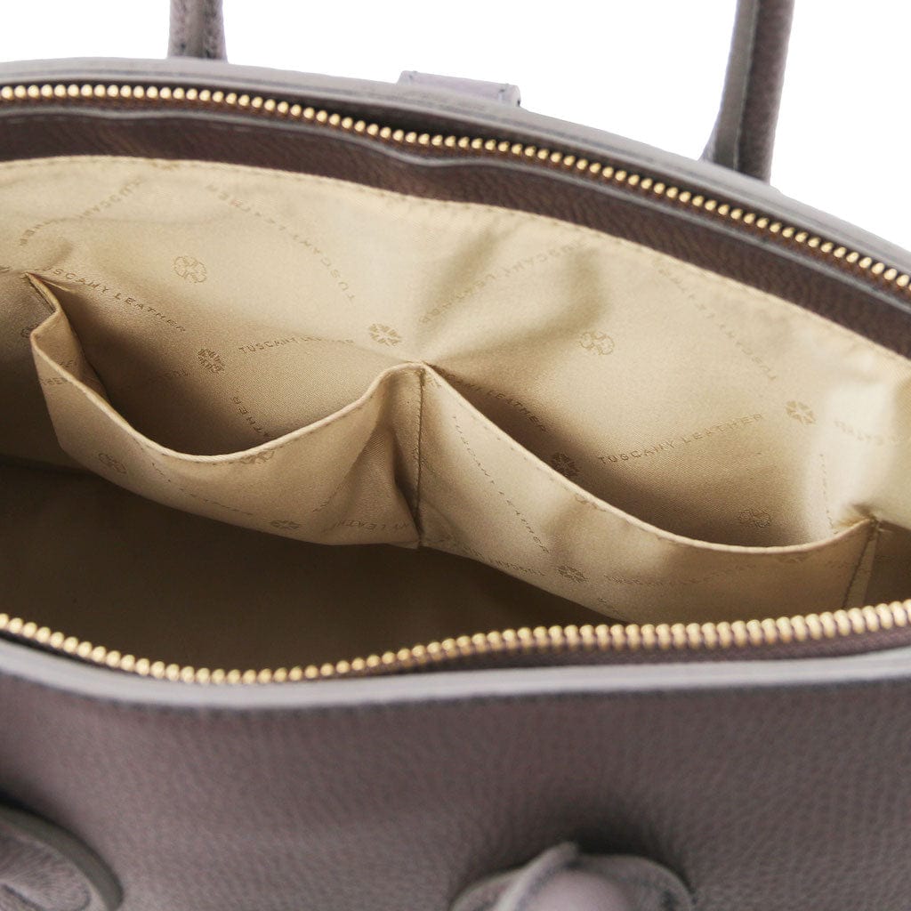 TL Bag - Leather handbag with golden hardware | TL141529 - Premium Leather handbags - Shop now at San Rocco Italia