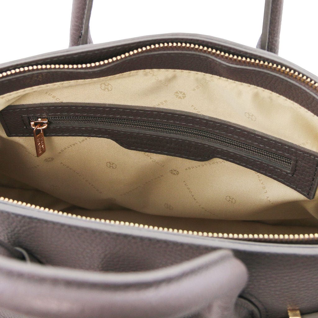 TL Bag - Leather handbag with golden hardware | TL141529 - Premium Leather handbags - Shop now at San Rocco Italia