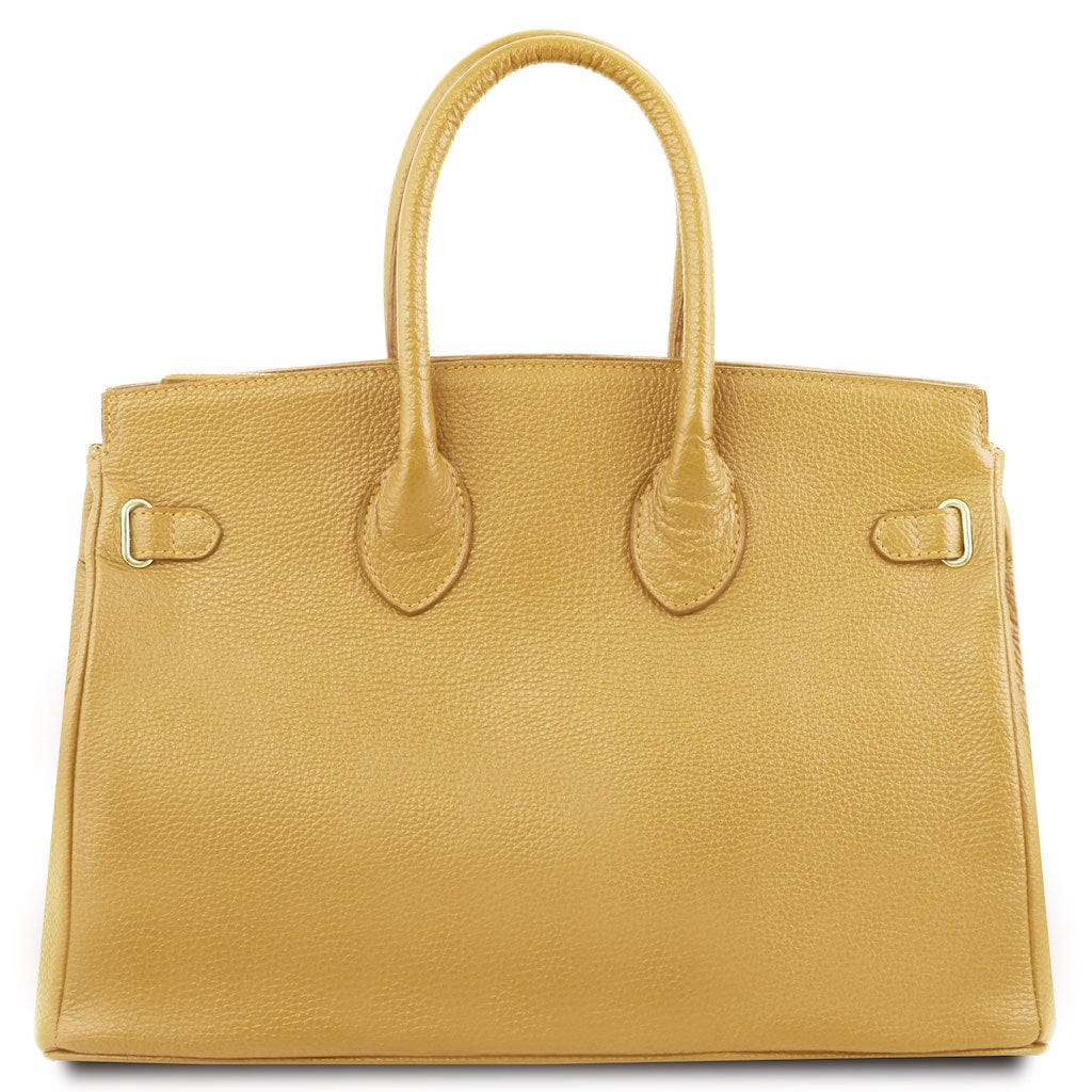 Leather handbags TL Bag - Leather handbag with golden hardware | TL141529 San Rocco Italia