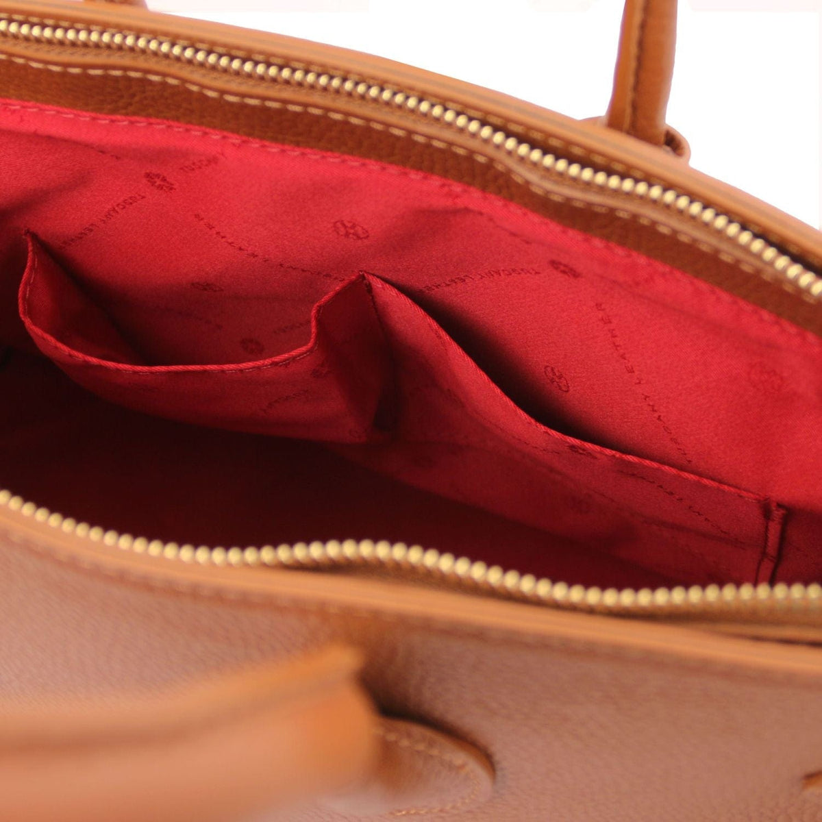 Leather handbags TL Bag - Leather handbag with golden hardware | TL141529 San Rocco Italia