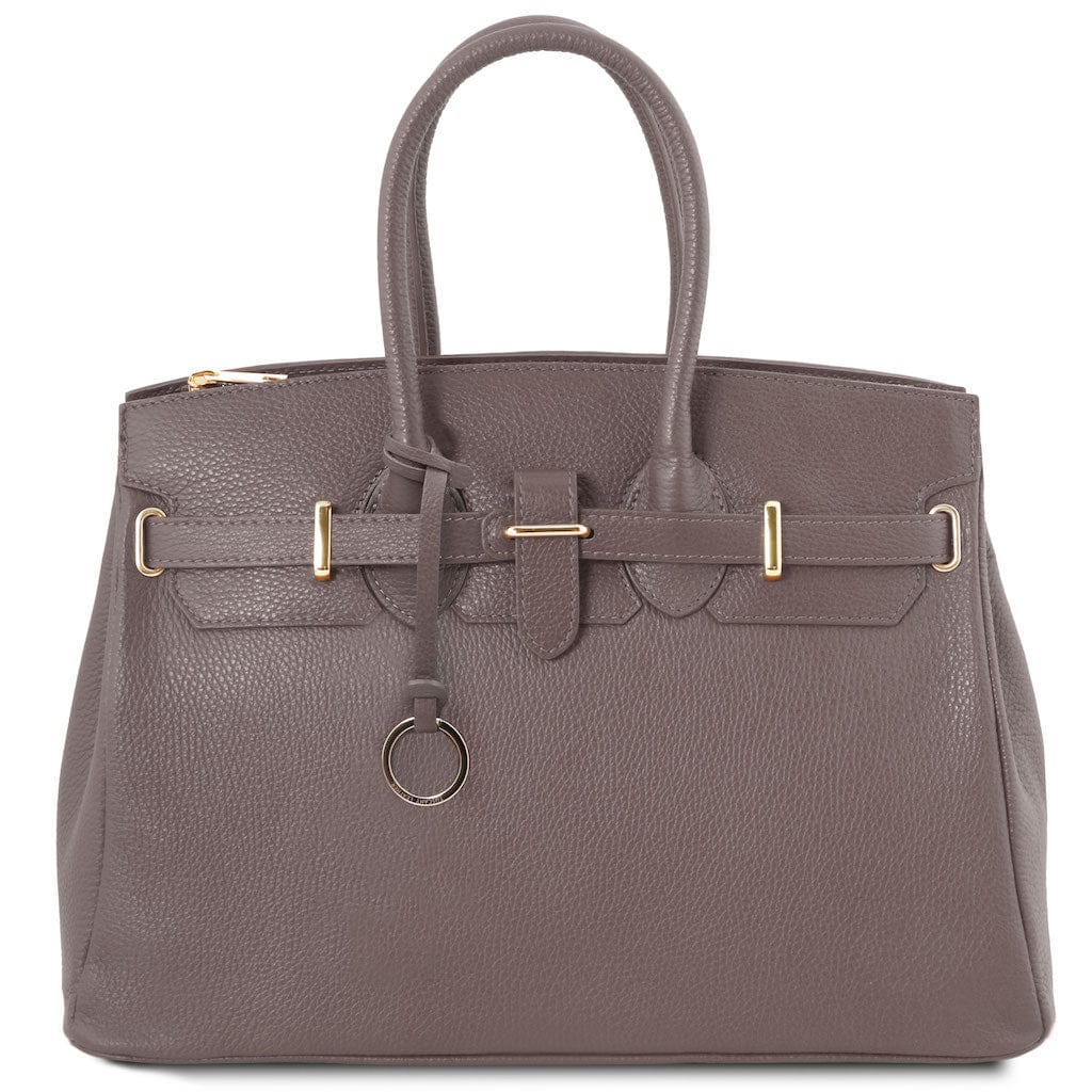 TL Bag - Leather handbag with golden hardware | TL141529 - Premium Leather handbags - Shop now at San Rocco Italia