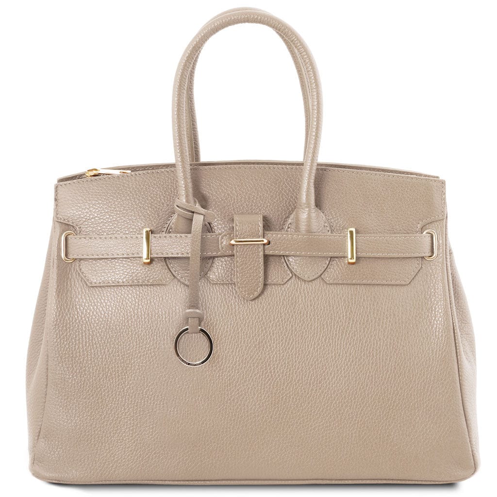 TL Bag - Leather handbag with golden hardware | TL141529 - Premium Leather handbags - Shop now at San Rocco Italia