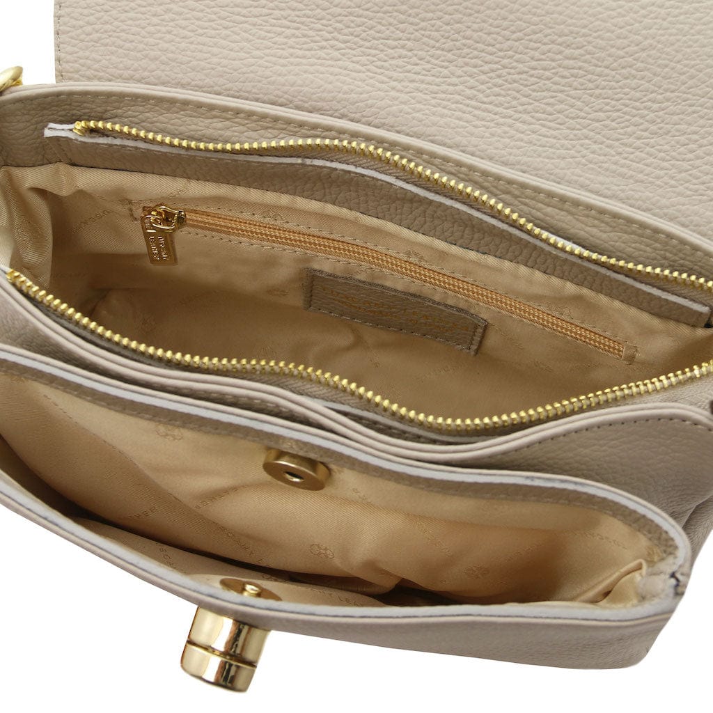 TL Bag - Leather shoulder bag with chain strap | TL142288 - Premium Leather handbags - Just €122! Shop now at San Rocco Italia