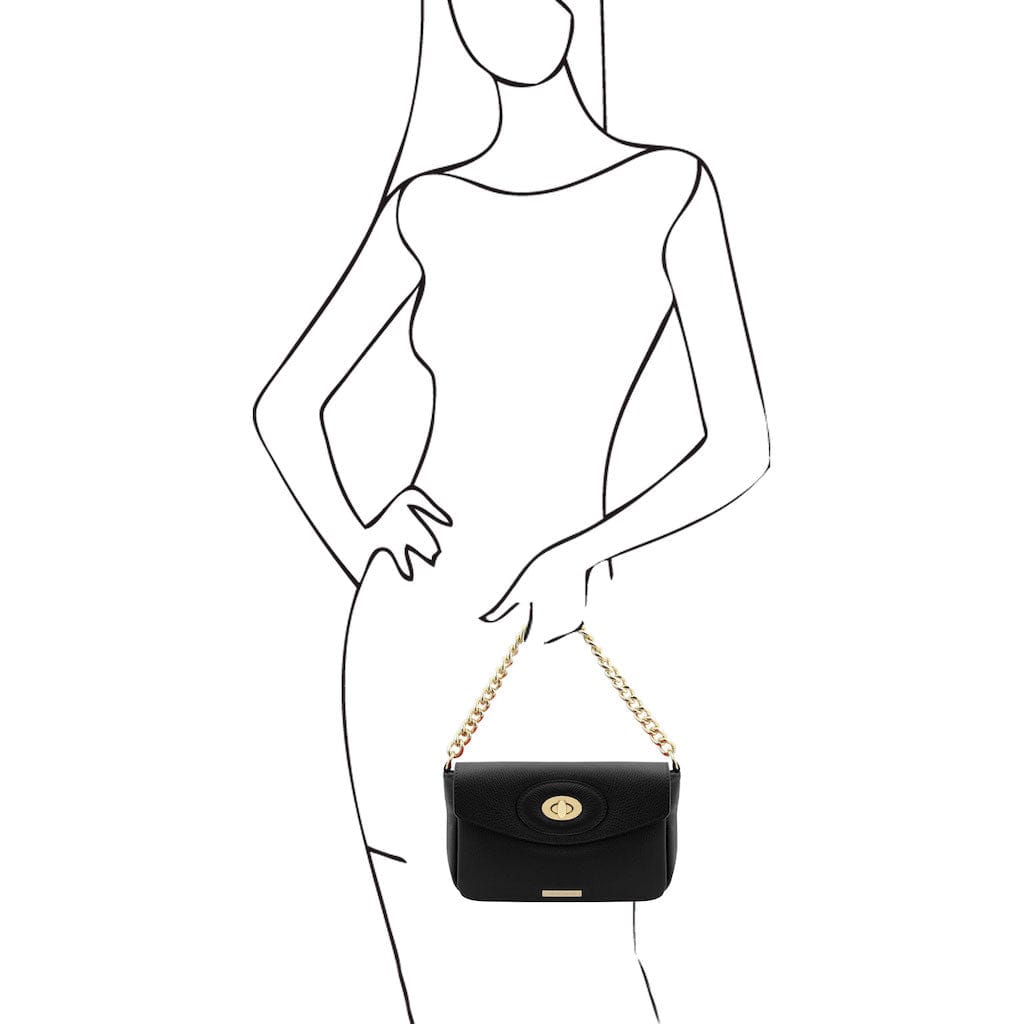 TL Bag - Leather shoulder bag with chain strap | TL142288 - Premium Leather handbags - Just €122! Shop now at San Rocco Italia