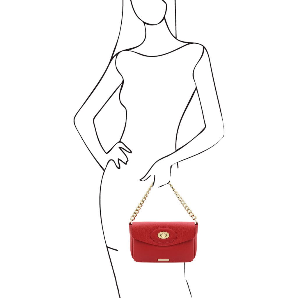 TL Bag - Leather shoulder bag with chain strap | TL142288 - Premium Leather handbags - Just €122! Shop now at San Rocco Italia