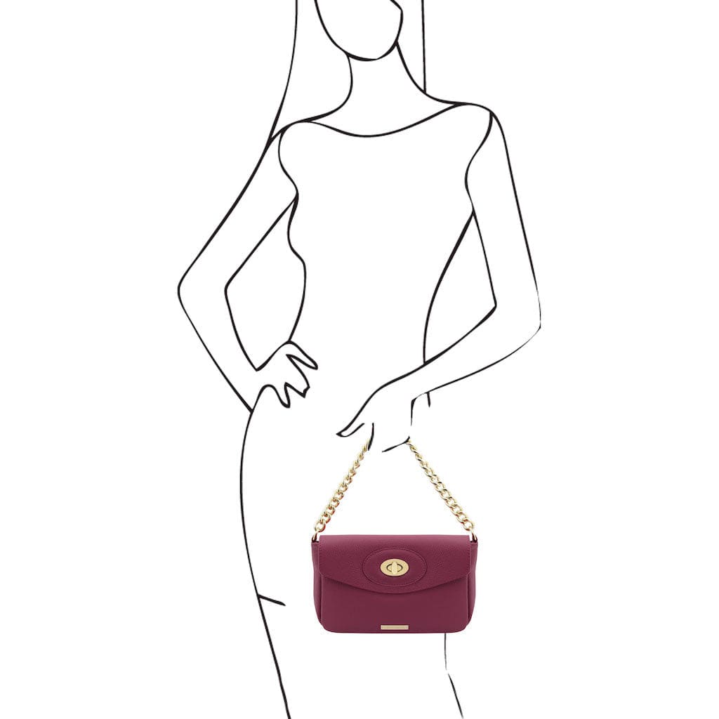 TL Bag - Leather shoulder bag with chain strap | TL142288 - Premium Leather handbags - Just €122! Shop now at San Rocco Italia