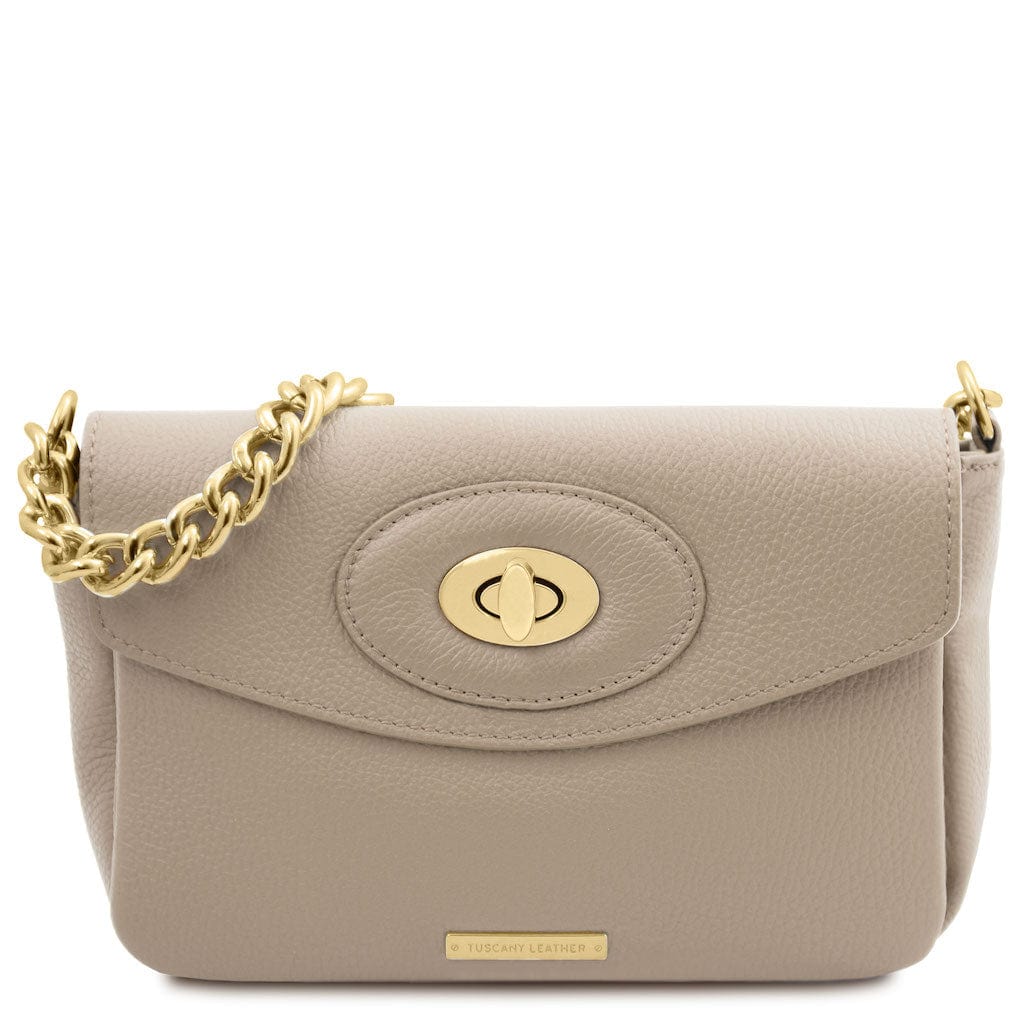 TL Bag - Leather shoulder bag with chain strap | TL142288 - Premium Leather handbags - Just €122! Shop now at San Rocco Italia