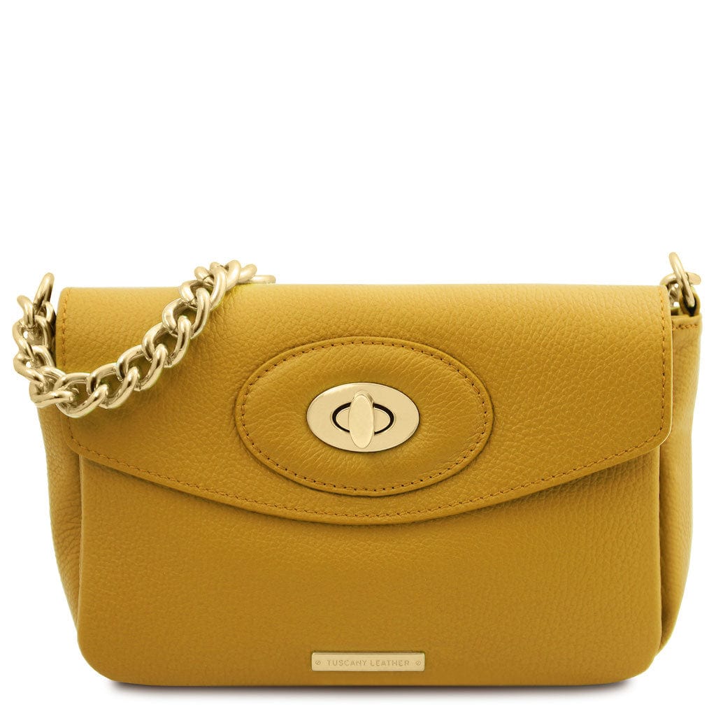TL Bag - Leather shoulder bag with chain strap | TL142288 - Premium Leather handbags - Just €122! Shop now at San Rocco Italia