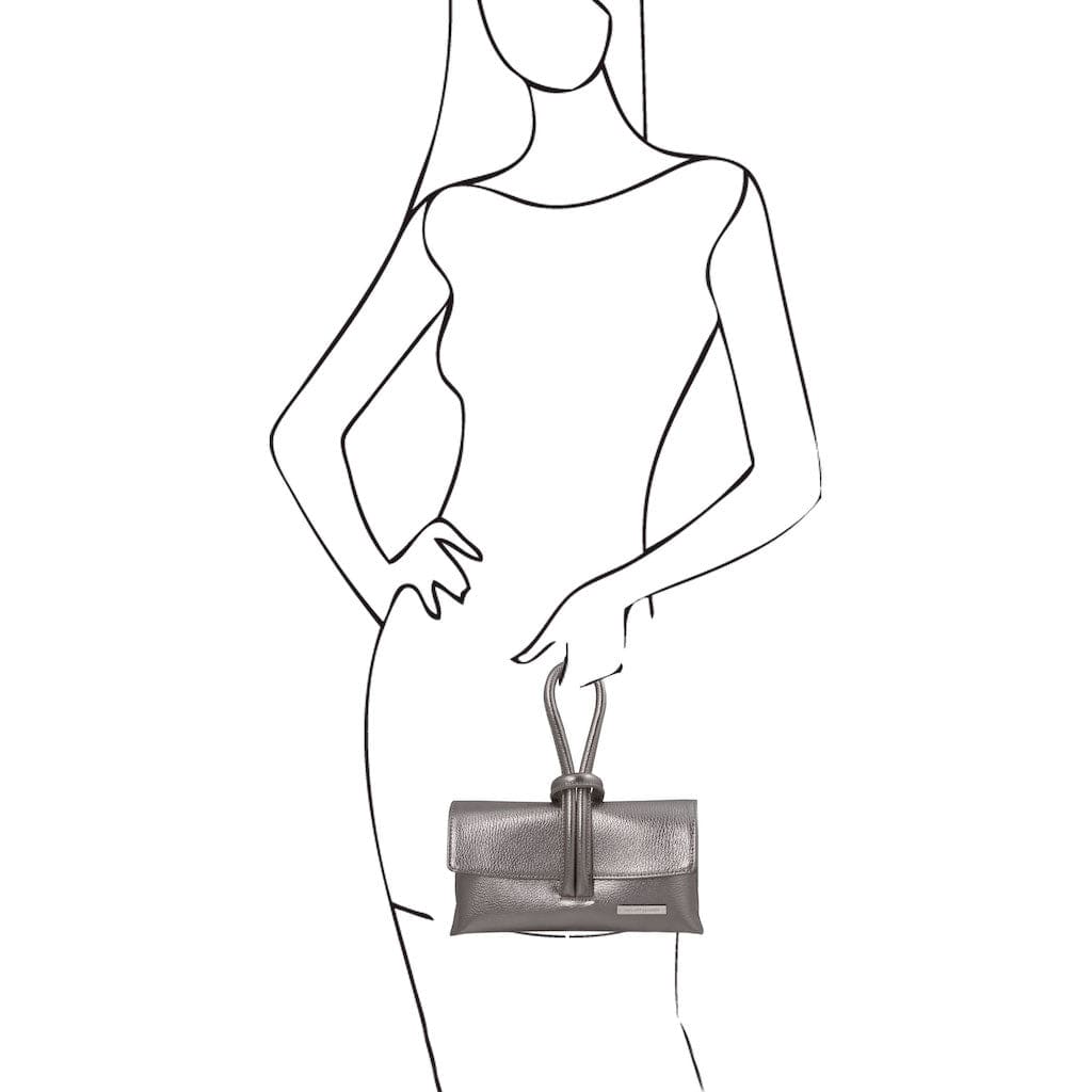 TL Bag - Metallic leather clutch | TL141993 - Premium Leather handbags - Just €73.20! Shop now at San Rocco Italia