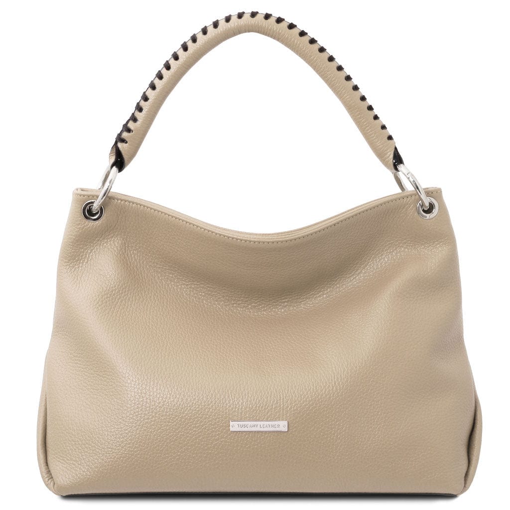 Leather handbags Light Taupe TL Bag - Soft Italian leather handbag | TL142087 San Rocco Italia