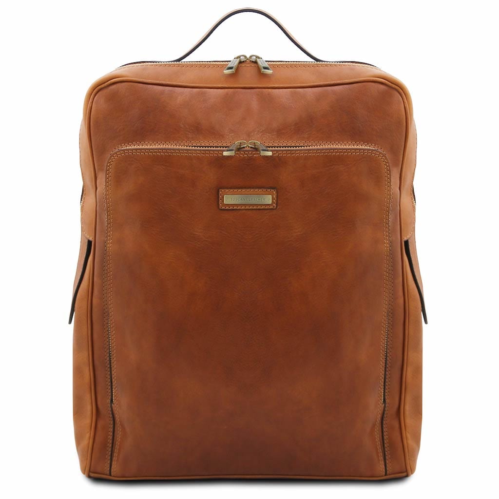 Large leather laptop backpack hotsell