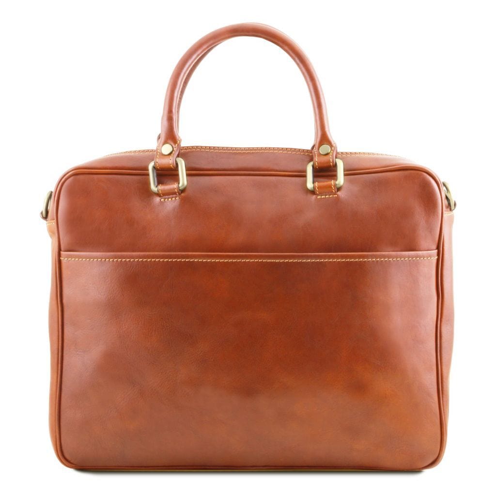 Pisa - Leather laptop briefcase with front pocket | TL141660 - Premium Leather laptop bags - Just €341.60! Shop now at San Rocco Italia