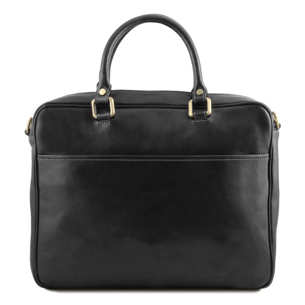 Pisa - Leather laptop briefcase with front pocket | TL141660 - Premium Leather laptop bags - Just €341.60! Shop now at San Rocco Italia