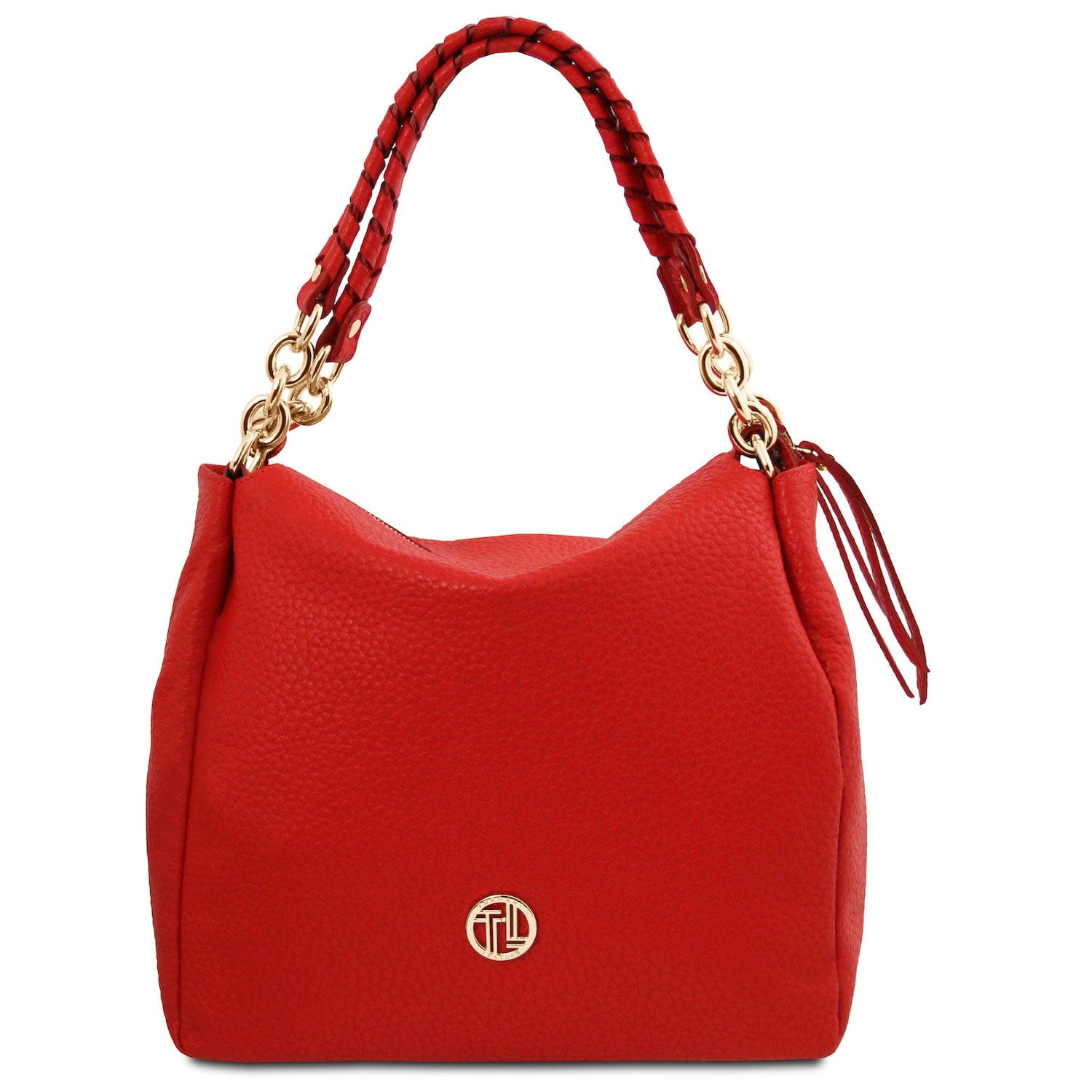 Leather shoulder bags Red Amy - Soft Italian leather shopping bag | TL142385 San Rocco Italia