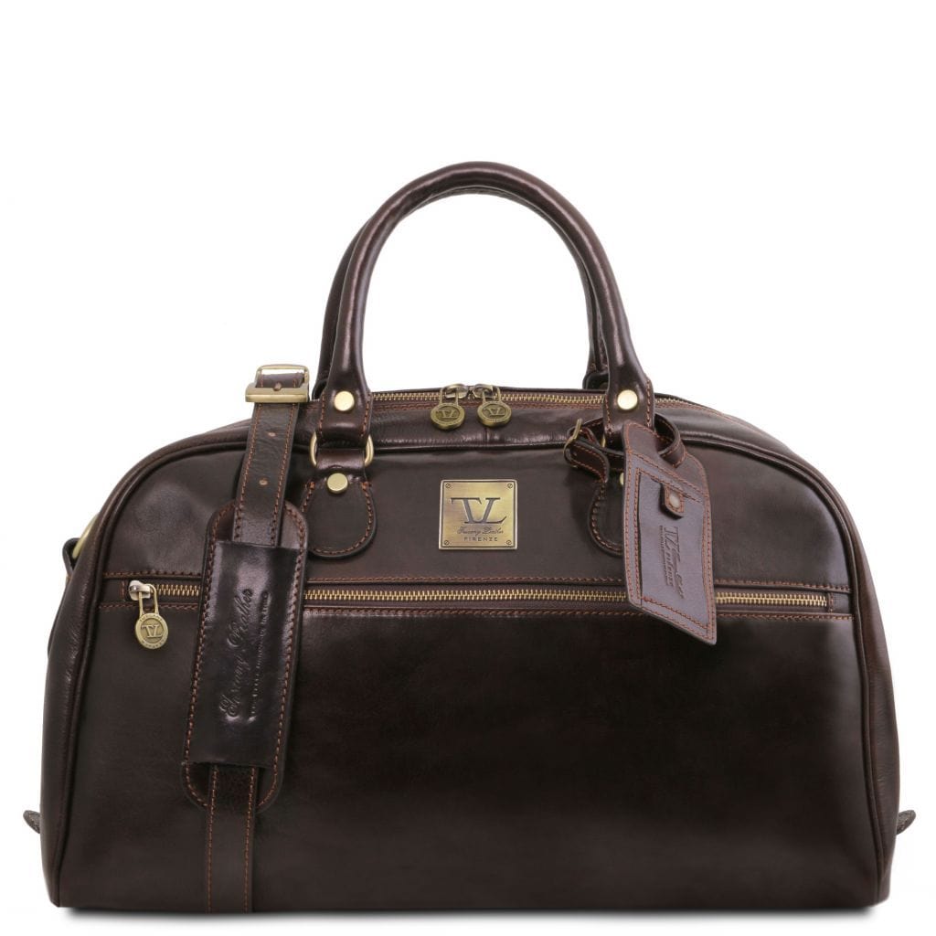 Leather Travel bags Dark Brown TL Voyager - Travel leather bag - Small size | TL141405 San Rocco Italia