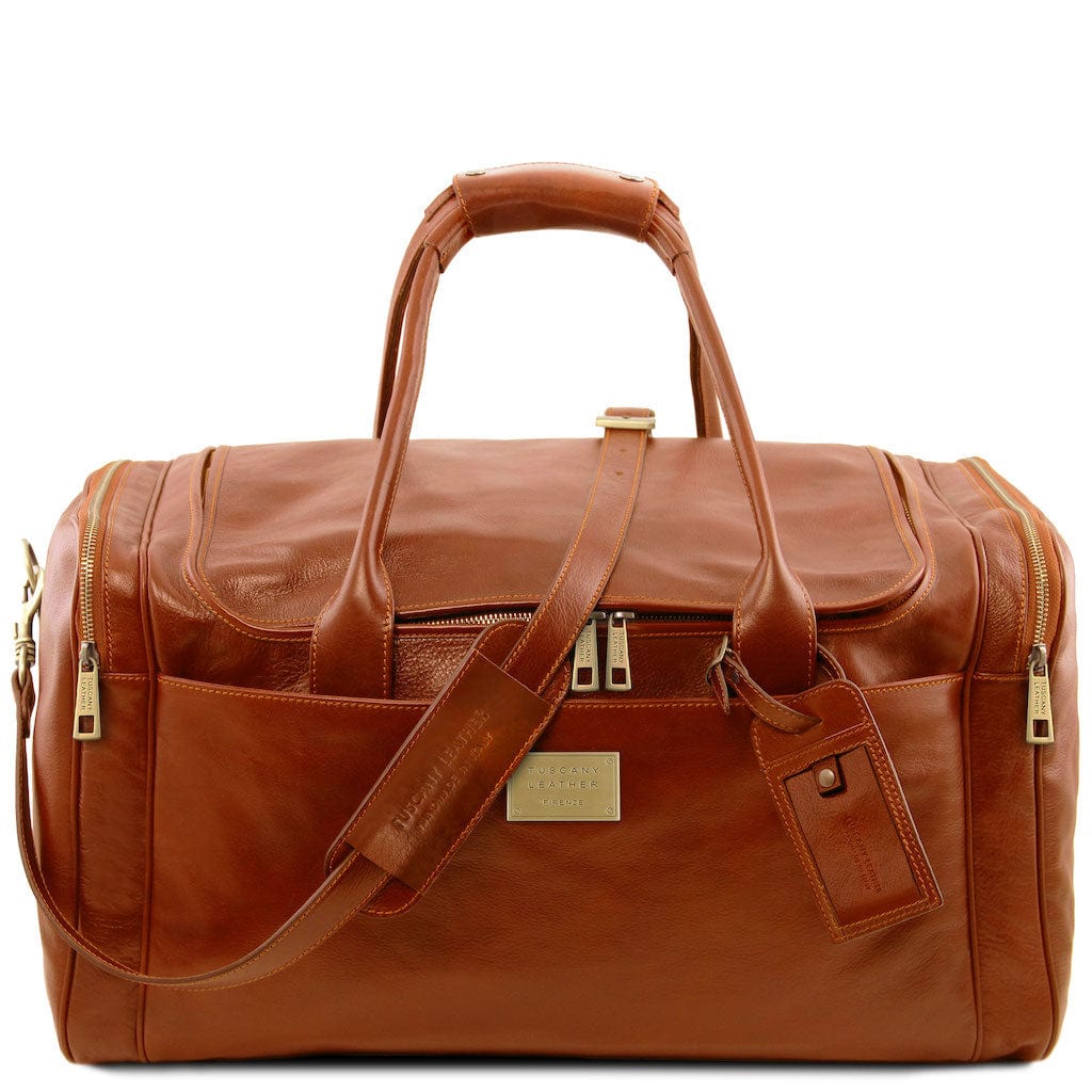 TL Voyager - Travel Leather Bag with Side Pockets - Large Size | TL142135 - Premium Leather Travel bags - Just €524.60! Shop now at San Rocco Italia