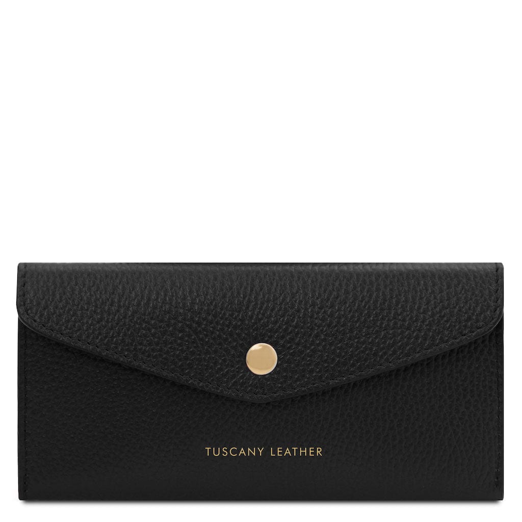 Leather wallets for women Black Leather envelope wallet | TL142322 San Rocco Italia