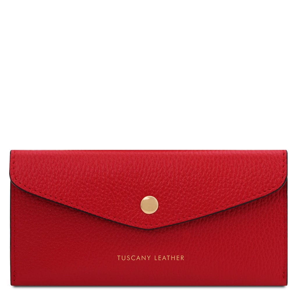 Leather wallets for women Lipstick Red Leather envelope wallet | TL142322 San Rocco Italia