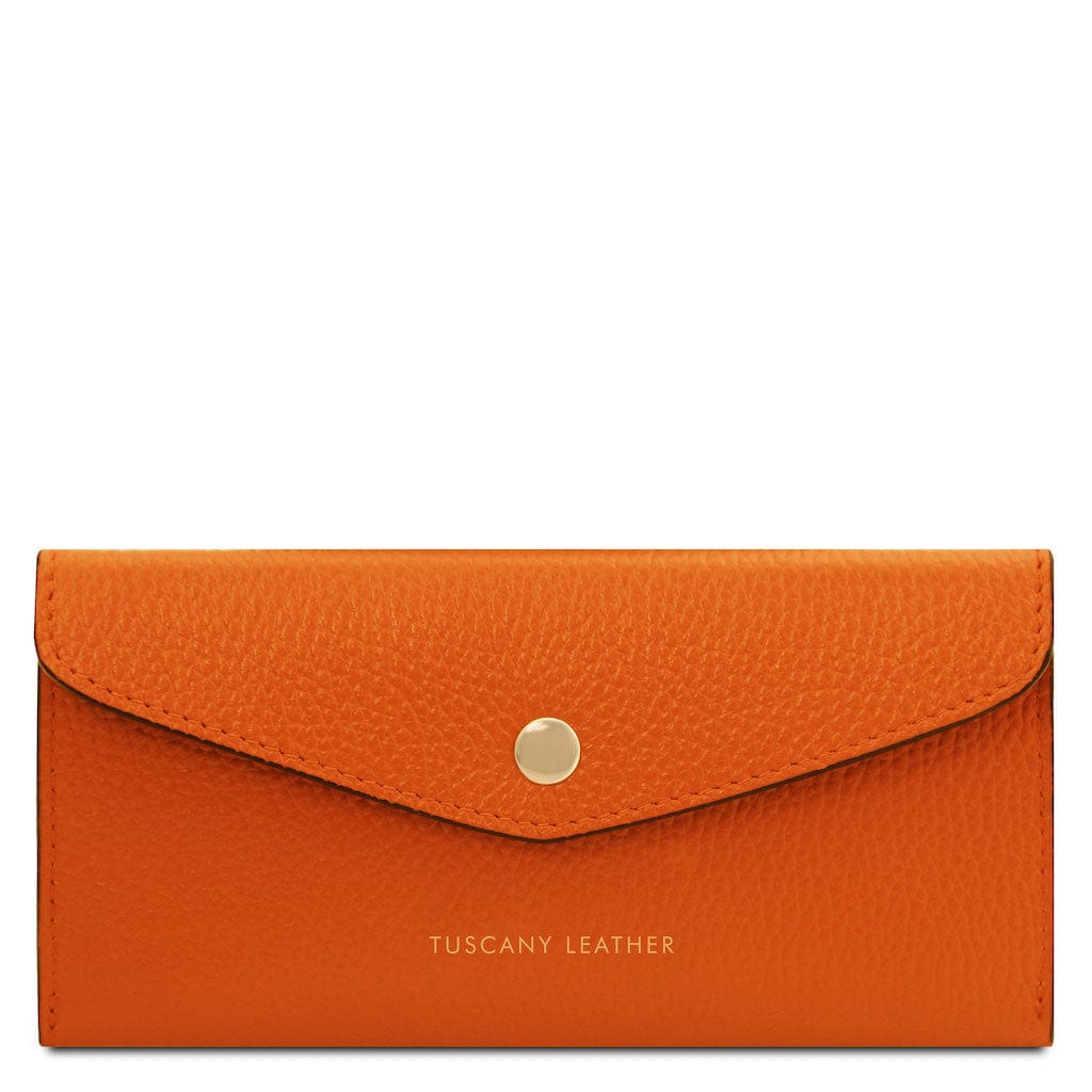 Leather wallets for women Orange Leather envelope wallet | TL142322 San Rocco Italia