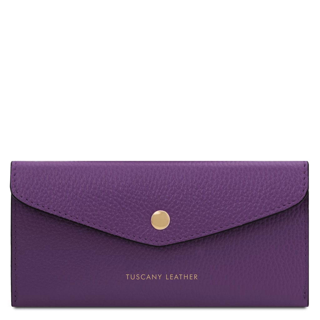 Leather wallets for women Purple Leather envelope wallet | TL142322 San Rocco Italia