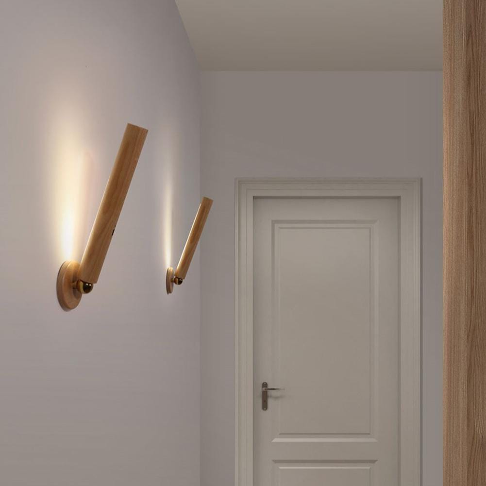 Magnetic LED Wooden Wall Light - 360 Degree Rotatable and Detachable Wall Lamp with Stepless Dimming - Premium - Just €34.95! Shop now at San Rocco Italia