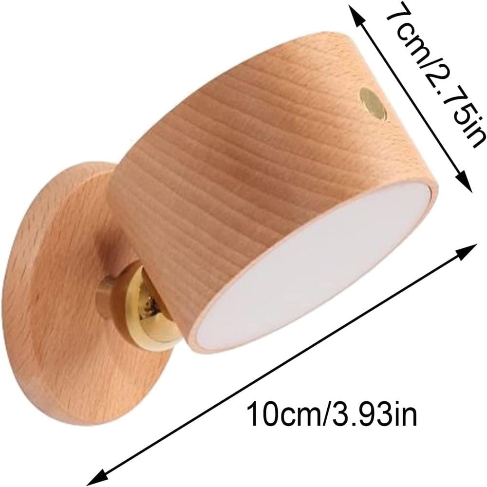Magnetic LED Wooden Wall Light - 360 Degree Rotatable and Detachable Wall Lamp with Stepless Dimming - Premium - Just €34.95! Shop now at San Rocco Italia