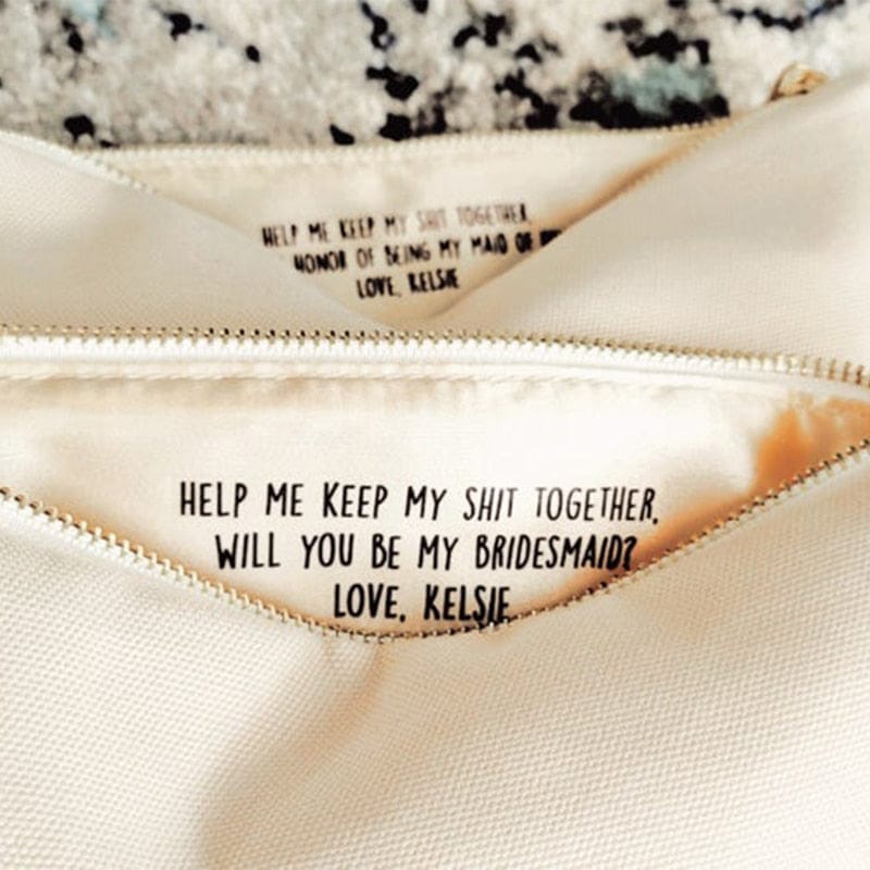 Personalized Makeup Bag with Custom Text Inside - Makeup Bag - San Rocco Italia