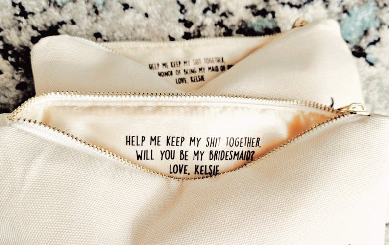 Personalized Makeup Bag with Custom Text Inside - Premium Makeup Bag - Just €14.95! Shop now at San Rocco Italia