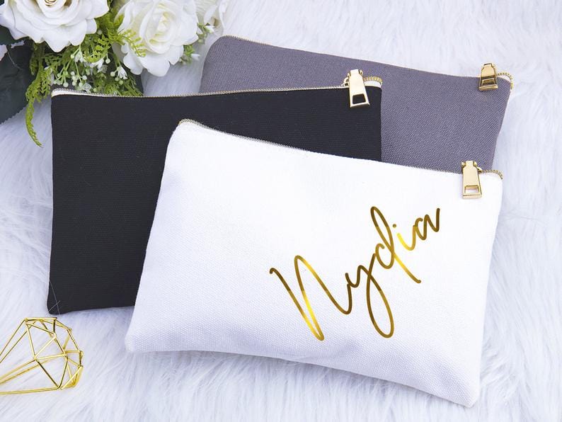 Personalized Makeup Bag with Custom Text Inside - Makeup Bag - San Rocco Italia