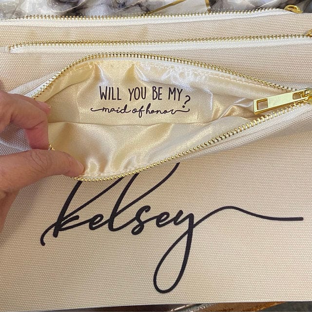 Personalized Makeup Bag with Custom Text Inside - Makeup Bag - San Rocco Italia