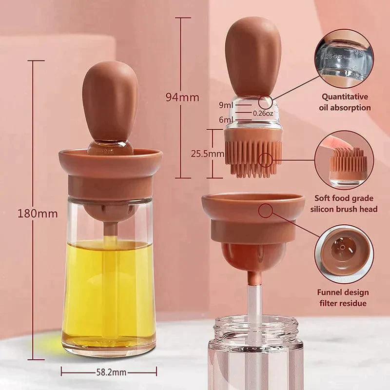 Oil Dispenser Bottle with Silicone Brush | 150 ml - Premium Oil Dispenser - Just €21.95! Shop now at San Rocco Italia