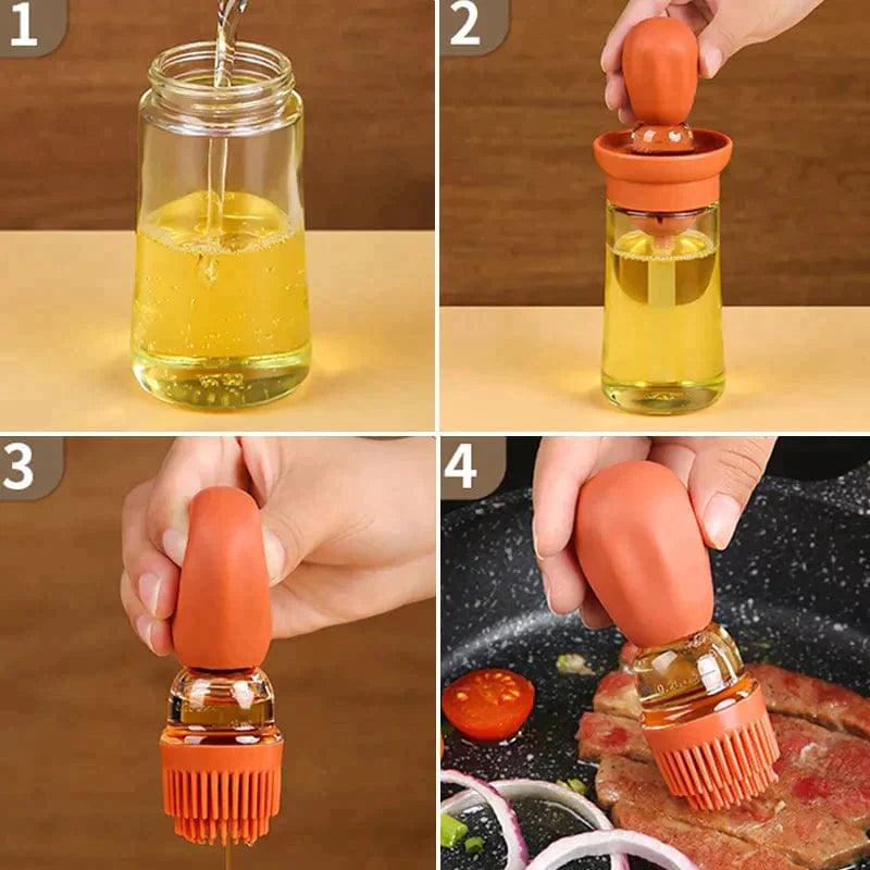 Oil Dispenser Bottle with Silicone Brush | 150 ml - Premium Oil Dispenser - Just €21.95! Shop now at San Rocco Italia