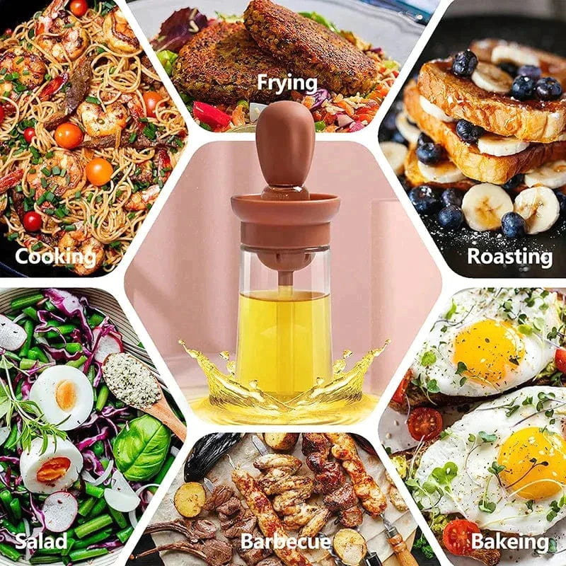 Oil Dispenser Bottle with Silicone Brush | 150 ml - Premium Oil Dispenser - Just €21.95! Shop now at San Rocco Italia