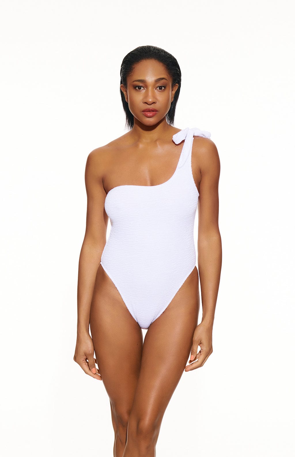 one piece swimsuit White / XS Penelope Tie Shoulder One Piece Swimsuit San Rocco Italia