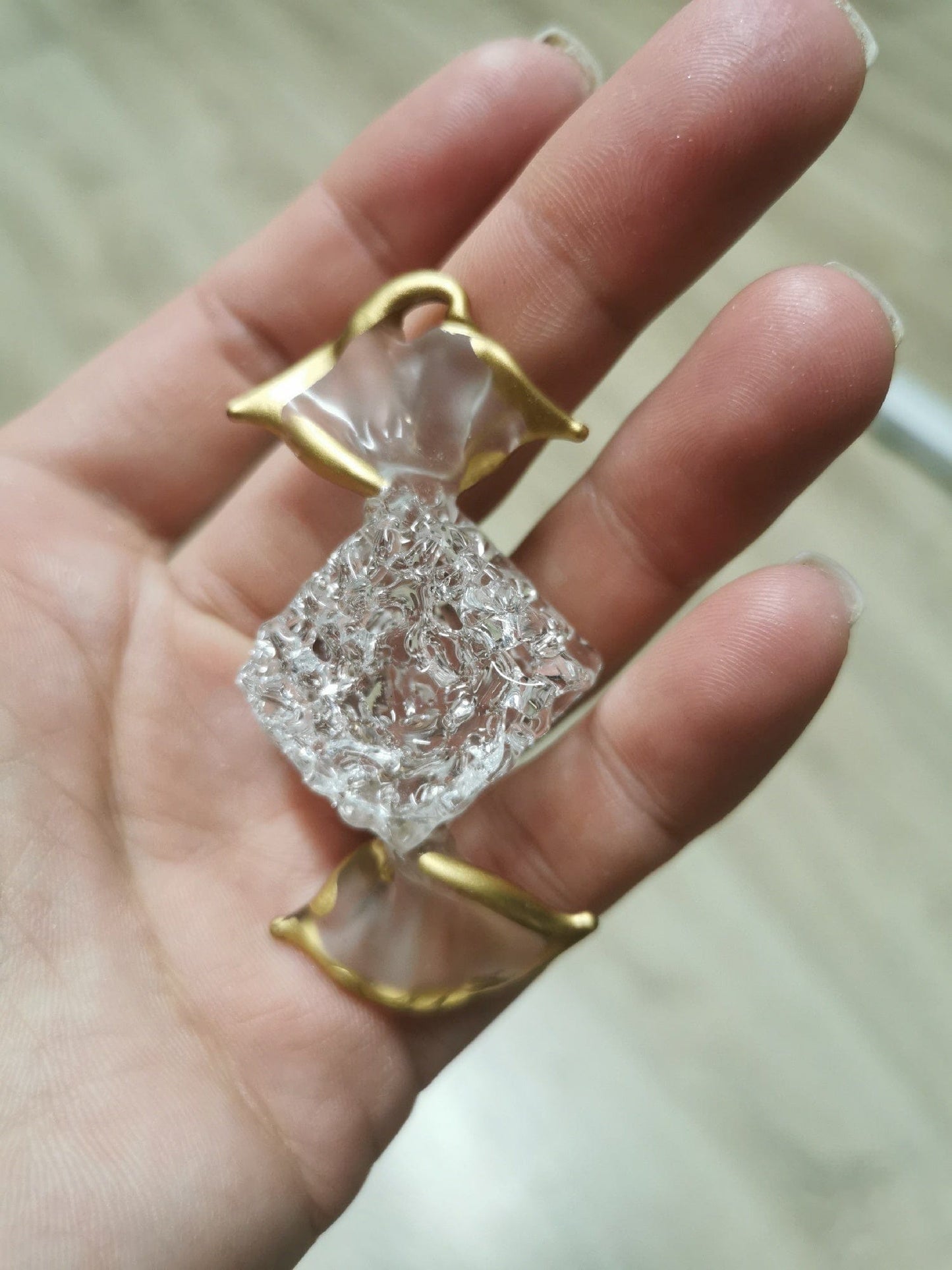 Clear Gold-Edged Glass Candy Pieces - Ornament - San Rocco Italia