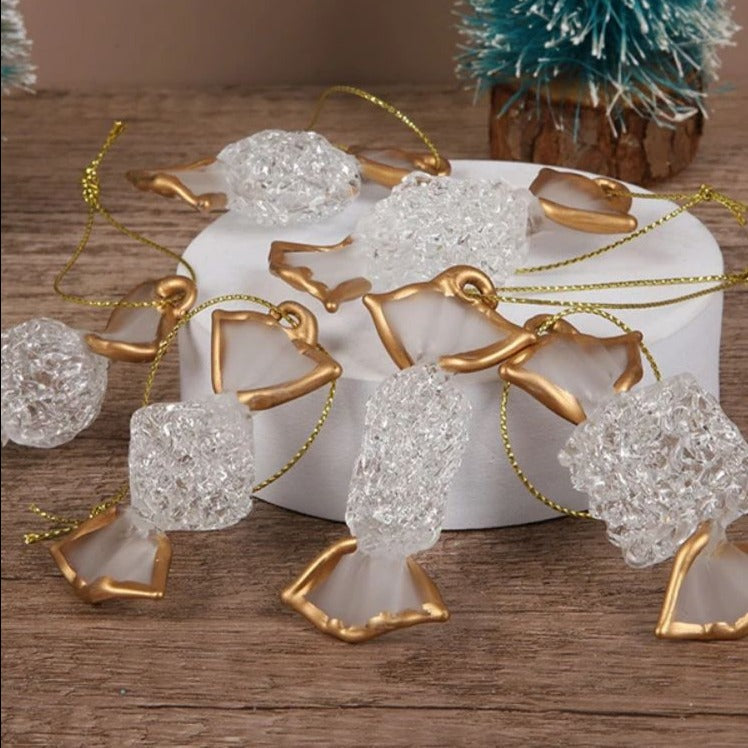 Clear Gold-Edged Glass Candy Pieces - Ornament - San Rocco Italia