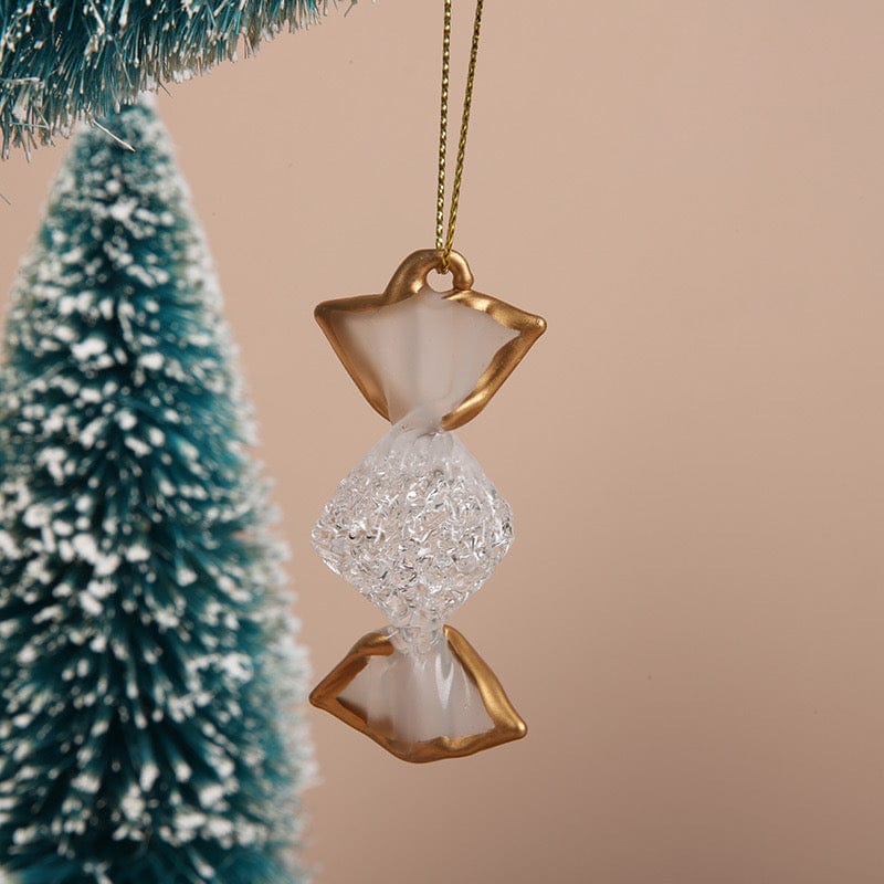 Clear Gold-Edged Glass Candy Pieces - Ornament - San Rocco Italia