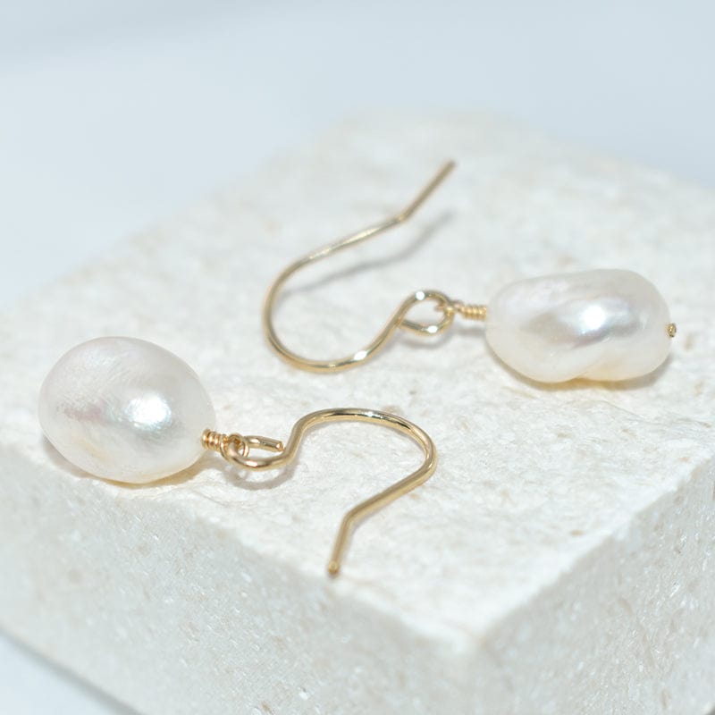 Natural Baroque Pearl Earrings - 14K Gold Filled - Pearl Jewelry & Accessories - Earrings - San Rocco Italia