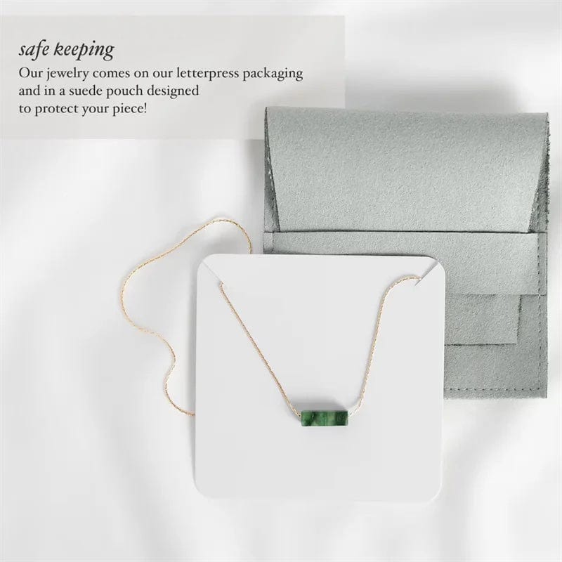 Square Bold Bar Gemstone Pendant Necklace | 14K Gold Filled - Premium Pendant necklace - Just €69.95! Shop now at San Rocco Italia