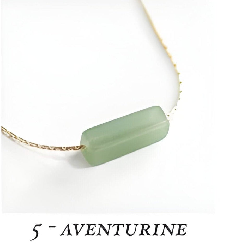 Square Bold Bar Gemstone Pendant Necklace | 14K Gold Filled - Premium Pendant necklace - Just €69.95! Shop now at San Rocco Italia