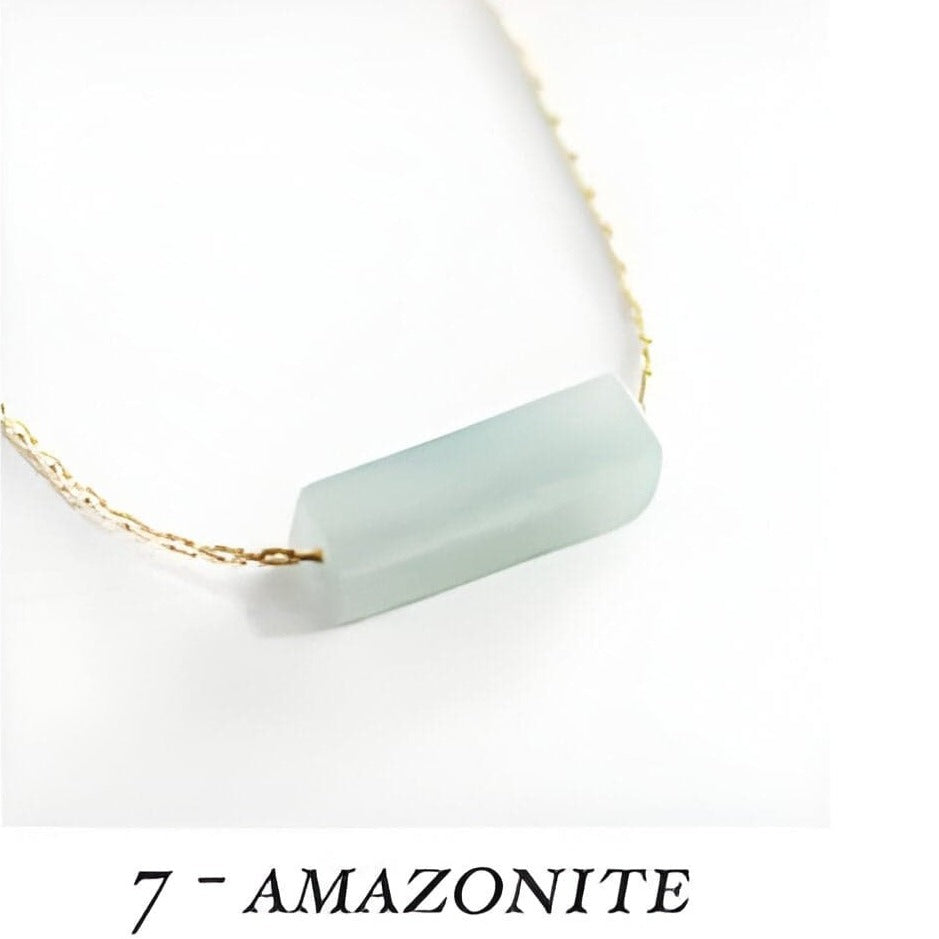 Square Bold Bar Gemstone Pendant Necklace | 14K Gold Filled - Premium Pendant necklace - Just €69.95! Shop now at San Rocco Italia