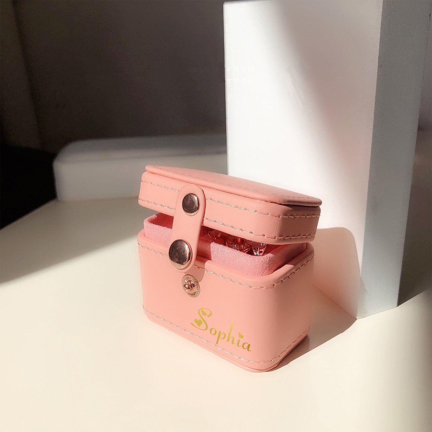 Personalized Mini Jewelry Box | Vegan Leather - - San Rocco Italia