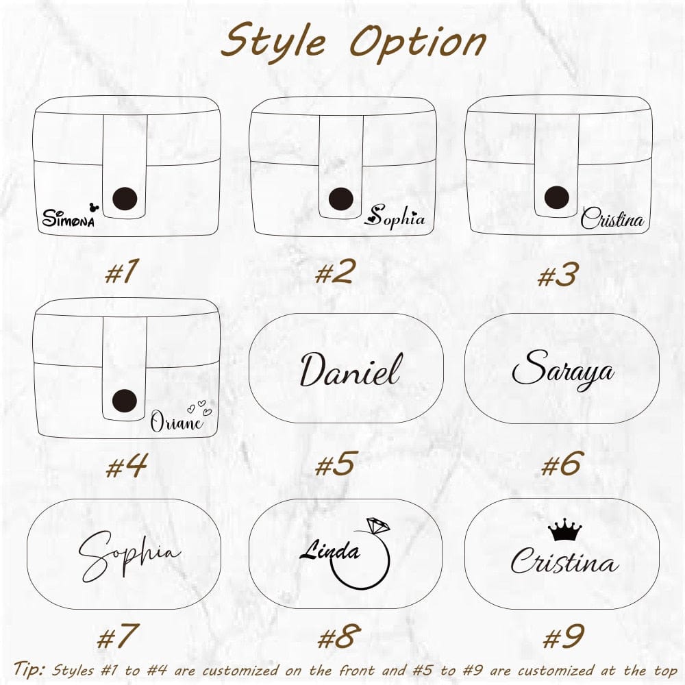 Personalized Mini Jewelry Box | Vegan Leather - - San Rocco Italia