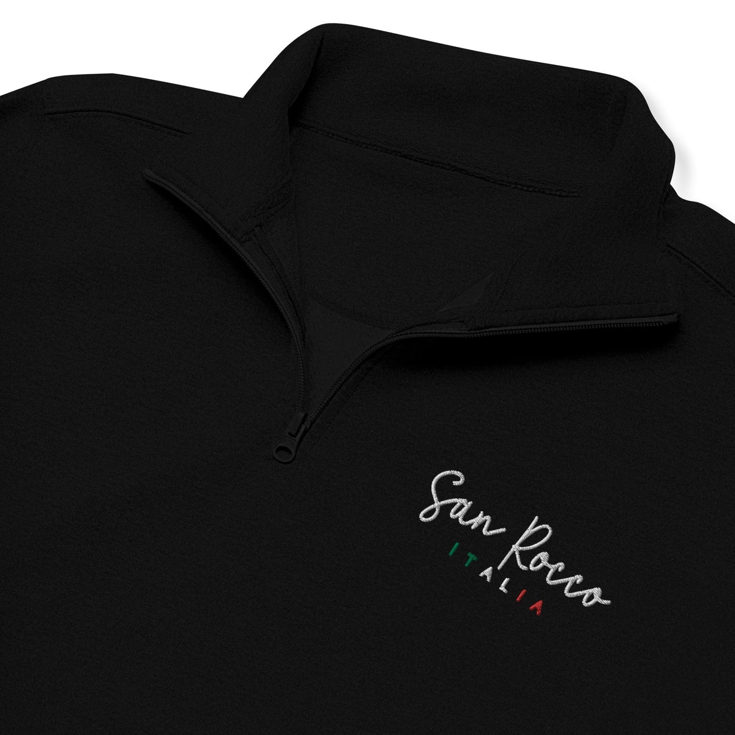 San Rocco Italia embroidered logo unisex fleece pullover - Premium - Shop now at San Rocco Italia