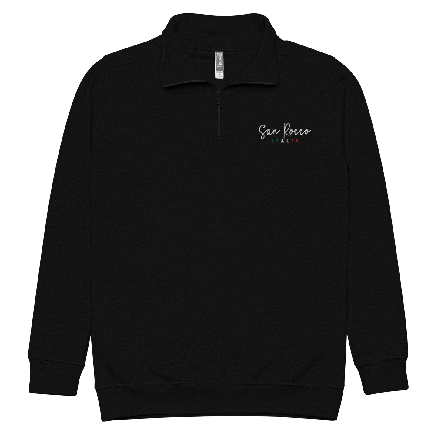San Rocco Italia embroidered logo unisex fleece pullover - Premium - Shop now at San Rocco Italia