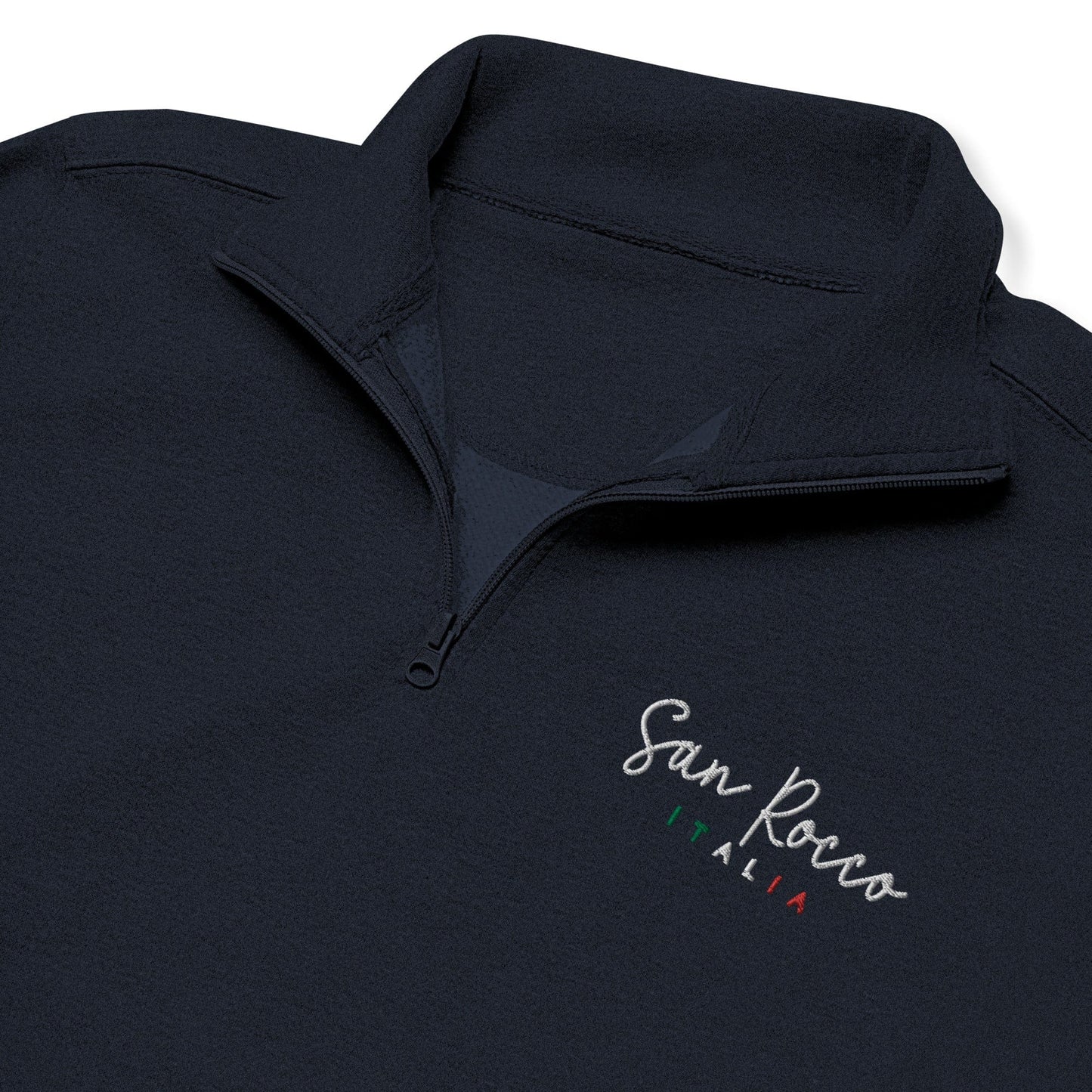 San Rocco Italia embroidered logo unisex fleece pullover - Premium - Shop now at San Rocco Italia